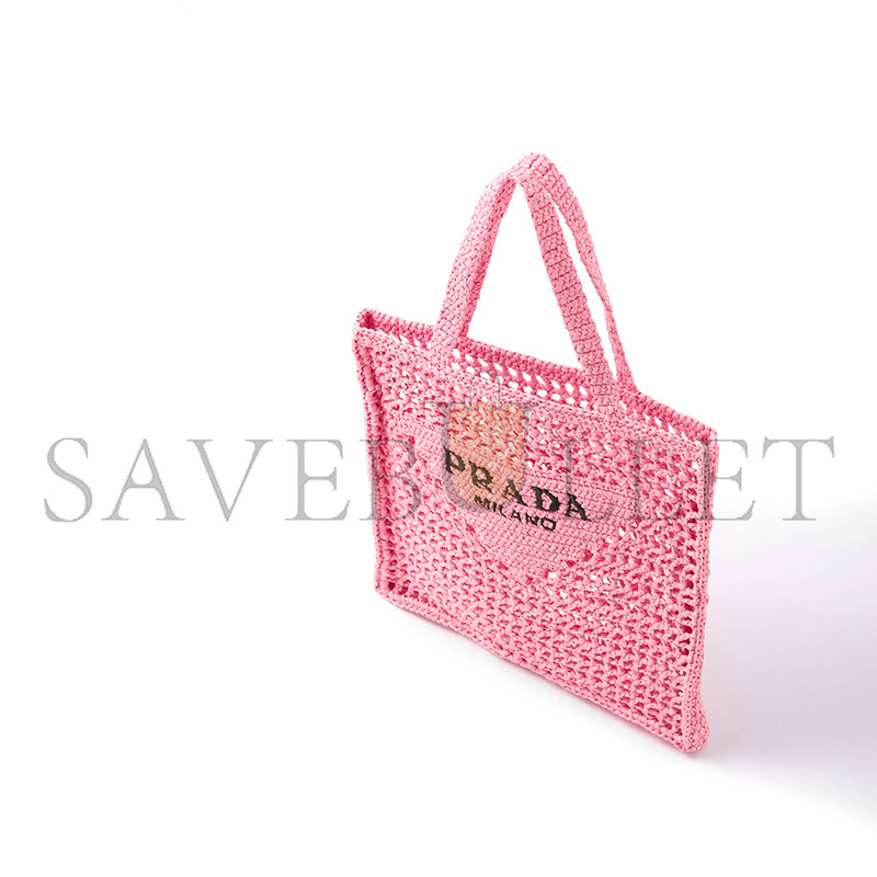 Pra*a crochet tote bag 1bg393 (38*36*3cm)